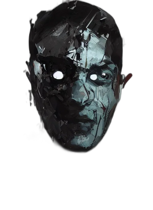 mask, face, robot, creature, concept art, comic book art, photorealistic, fantasy art transparent PNG cut-out