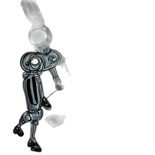 robot, weapon, staff, creature transparent PNG cut-out