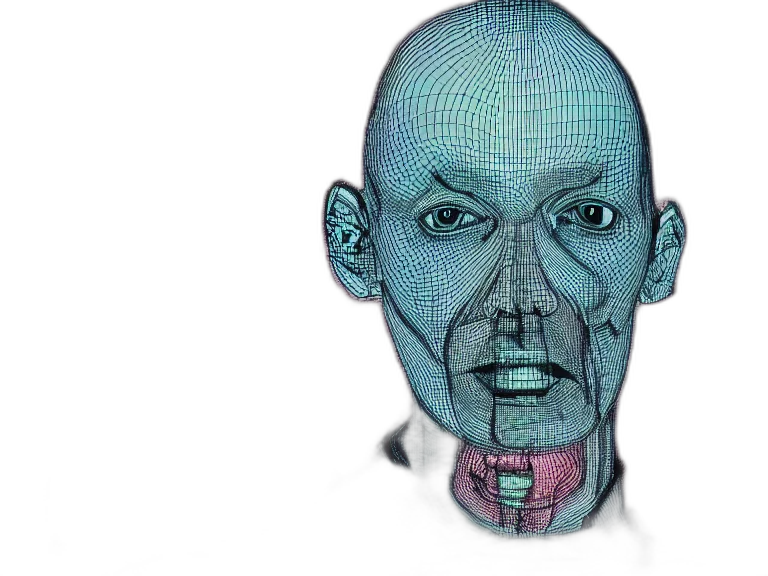 face, mask, robot, 3d render, photorealistic, cartoon, concept art, kill transparent PNG cut-out