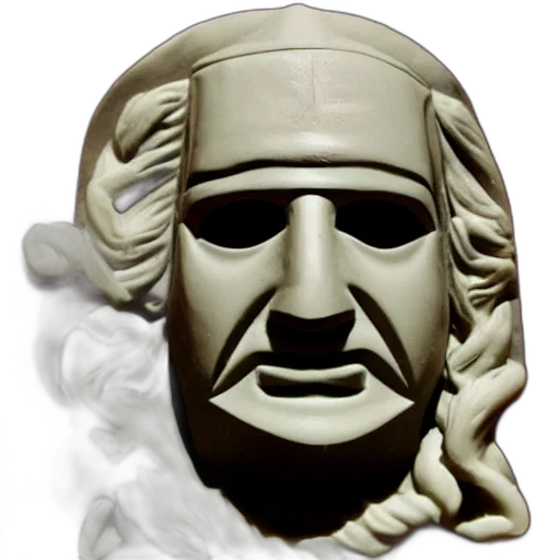 mask, face, 3d render, photorealistic transparent PNG cut-out