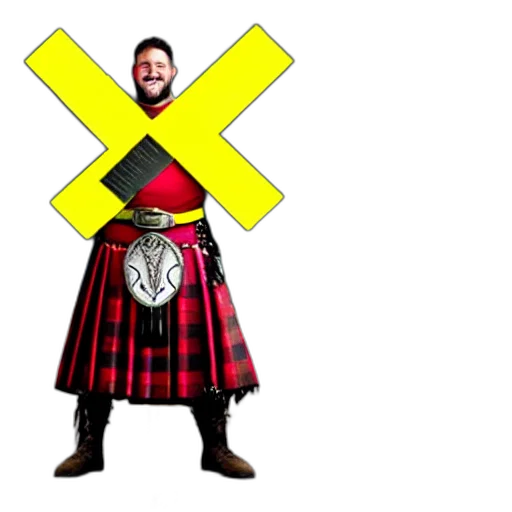sword, gladiator, wearing, road, sign, his, kilt, red transparent PNG cut-out