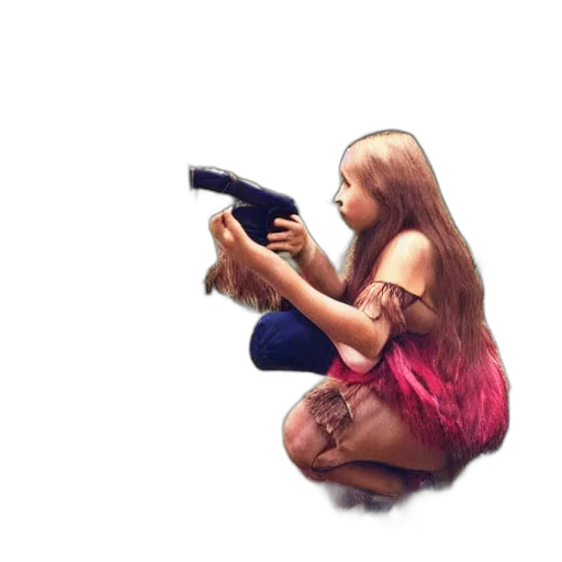 weapon, hair, animal, pixel art transparent PNG cut-out