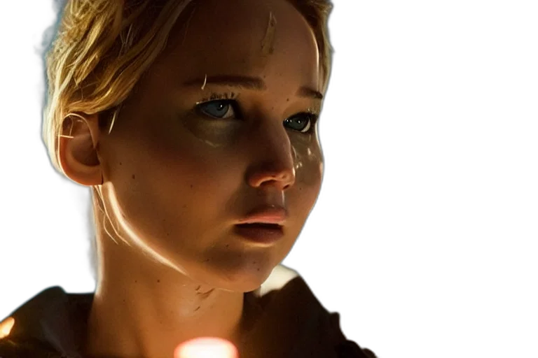 photorealistic, concept art, neon lights, jennifer transparent PNG cut-out