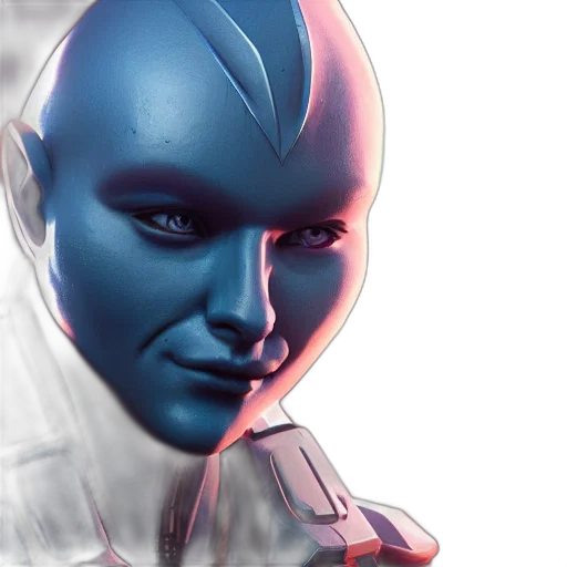 robot, face, mask, creature, 3d render, concept art, photorealistic, vaporwave transparent PNG cut-out