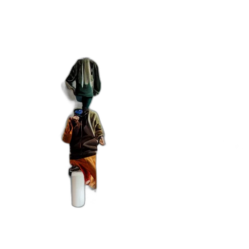 bottle, umbrella, staff, jacket, 3d render, pixel art, concept art, cyberpunk transparent PNG cut-out
