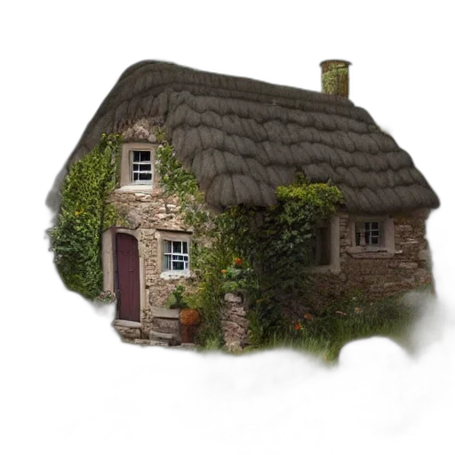 building, 3d render, photorealistic, concept art, fantasy art, fog, beautiful, matte transparent PNG cut-out