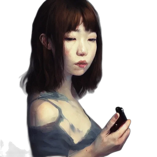face, robot, dress, creature, photorealistic, oil painting, cyberpunk, concept art transparent PNG cut-out