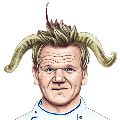 staff, concept art, cartoon, fantasy art, photorealistic, portrait, chef, gordon transparent PNG cut-out