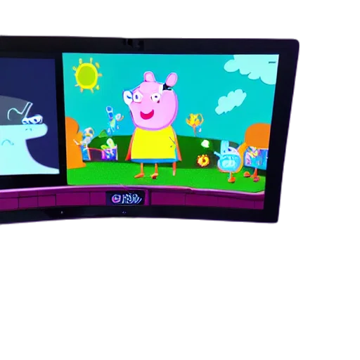 peppa, pig, streaming, twitch, rgb, light, gamer, setup transparent PNG cut-out