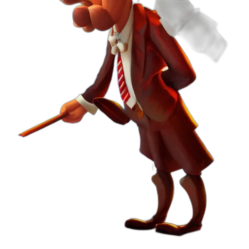 staff, jacket, 3d render, concept art transparent PNG cut-out