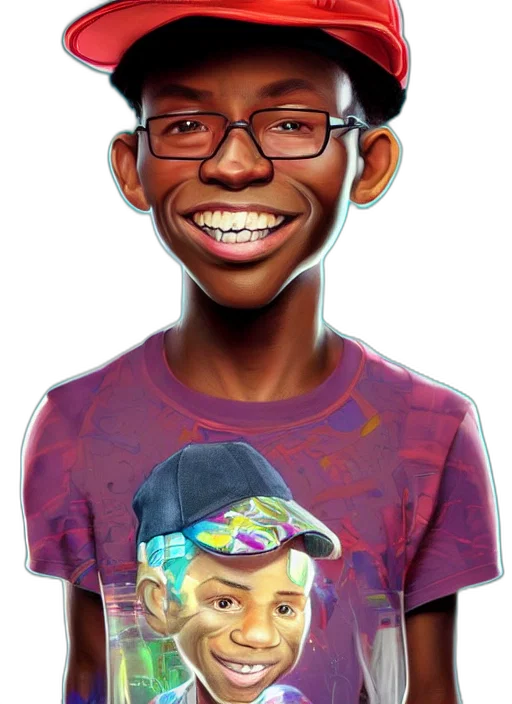 face, hat, creature, cartoon, concept art, photorealistic, watercolor, colourful transparent PNG cut-out