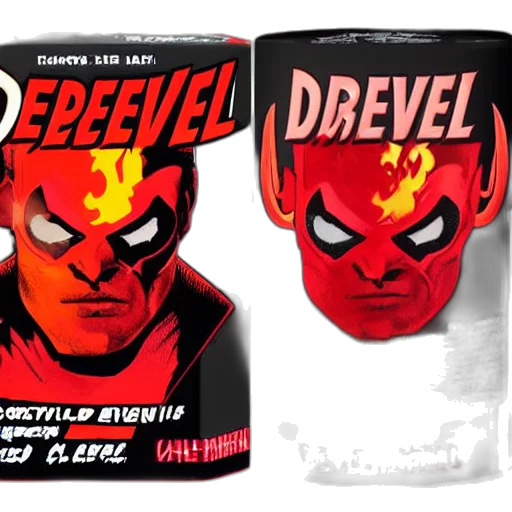 comic book art, concept art, daredevil, devil, red, fire transparent PNG cut-out