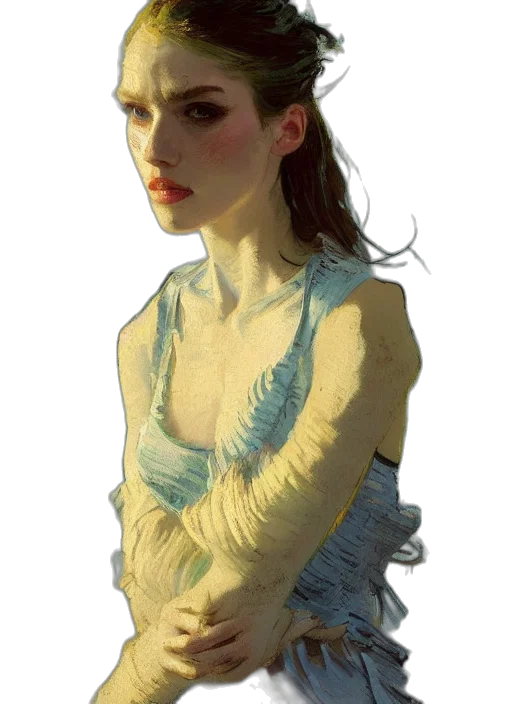 dress, face, jacket, jewelry, oil painting, photorealistic, fantasy art, concept art transparent PNG cut-out