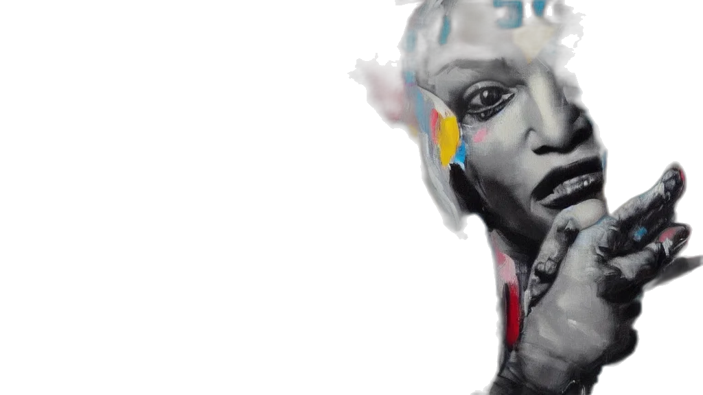face, cyberpunk, photorealistic, concept art, comic book art, madonna, original, artwork transparent PNG cut-out