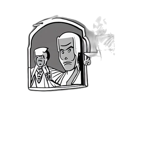 face, concept art, cartoon, comic book art transparent PNG cut-out