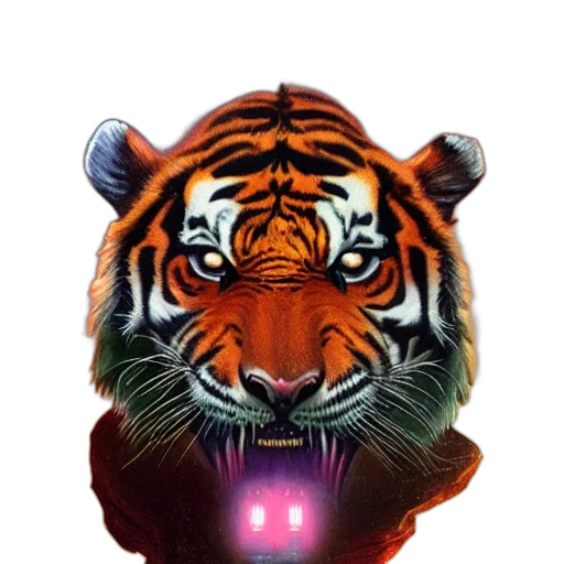 mask, animal, creature, staff, 3d render, vaporwave, concept art, photorealistic transparent PNG cut-out
