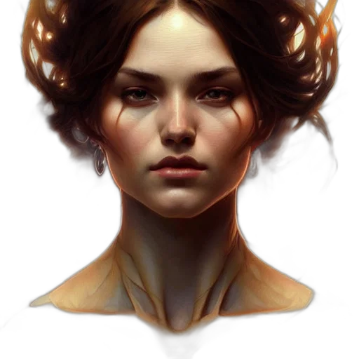 face, crown, mask, hair, fantasy art, concept art, photorealistic, oil painting transparent PNG cut-out
