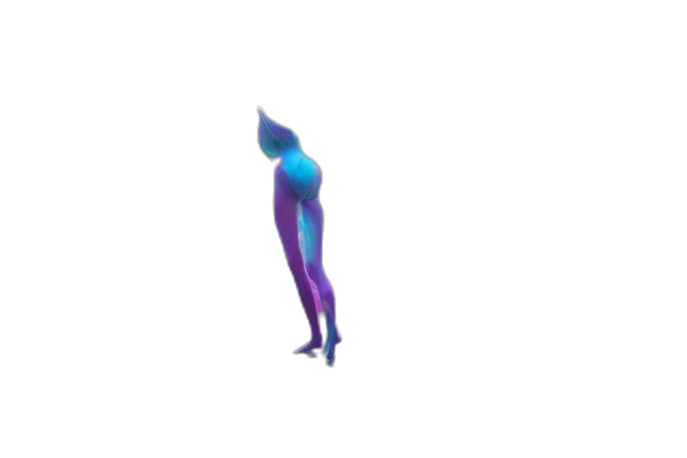 creature, staff, dress, hat, vaporwave, concept art, 3d render, pixel art transparent PNG cut-out