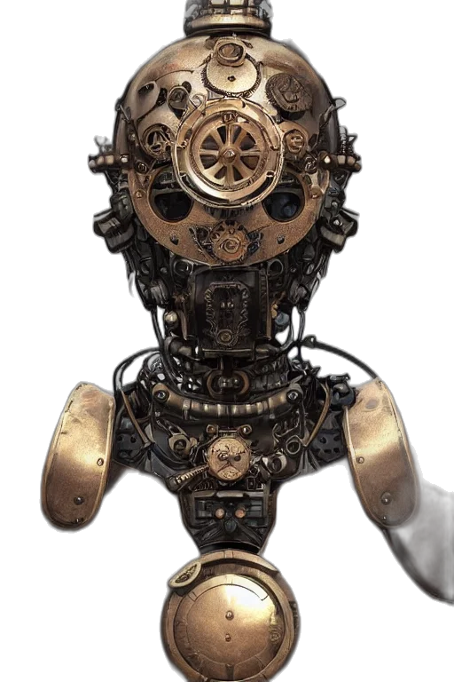robot, mask, face, crown transparent PNG cut-out
