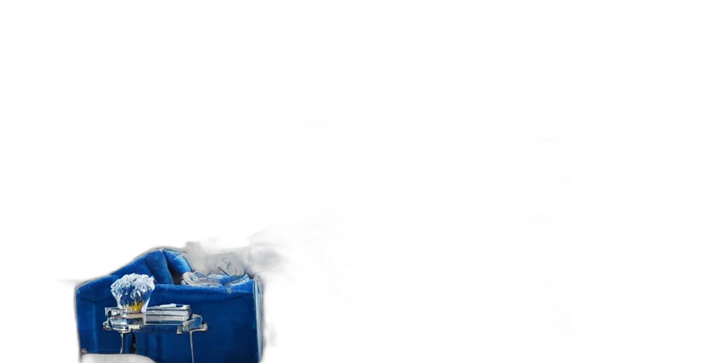 staff, bottle, umbrella, 3d render, snow, fog, blue, ultra transparent PNG cut-out