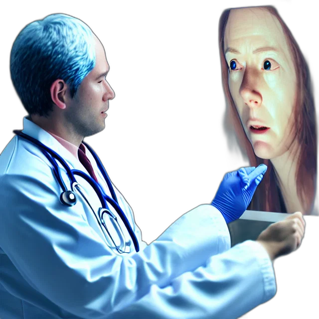 face, mask, staff, robot transparent PNG cut-out