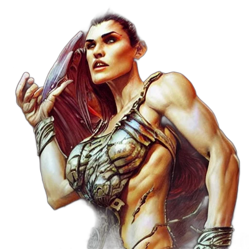fantasy art, comic book art, concept art, photorealistic transparent PNG cut-out