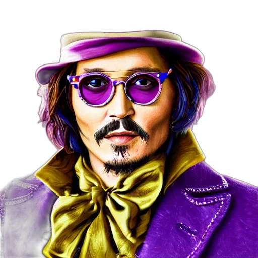 face, hat, photorealistic, cartoon, fantasy art, comic book art, portrait, johnny transparent PNG cut-out