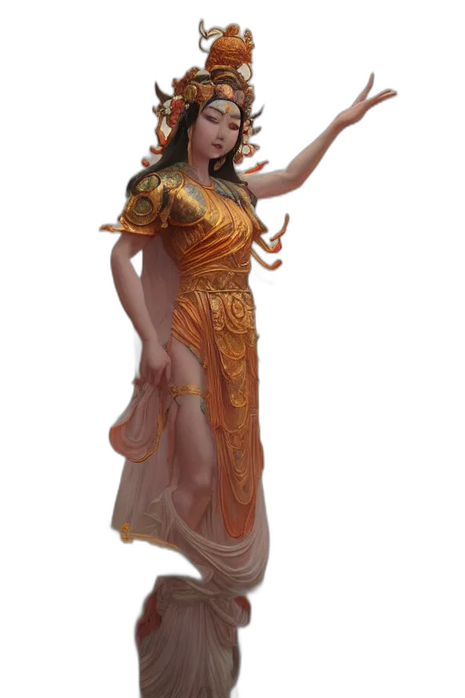 dress, staff, fantasy art, concept art, pixel art, oil painting, underwater, fire transparent PNG cut-out