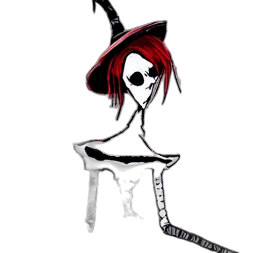 staff, hat, dress, creature transparent PNG cut-out