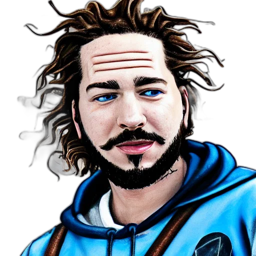 face, hair, staff, jacket transparent PNG cut-out
