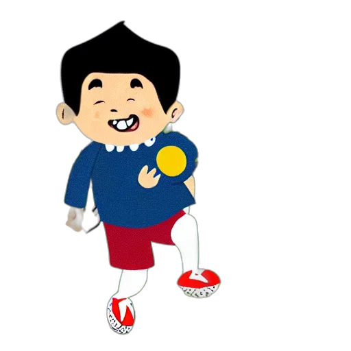 cartoon, concept art, 3d render, pixel art, illustration, french, boy, paris transparent PNG cut-out