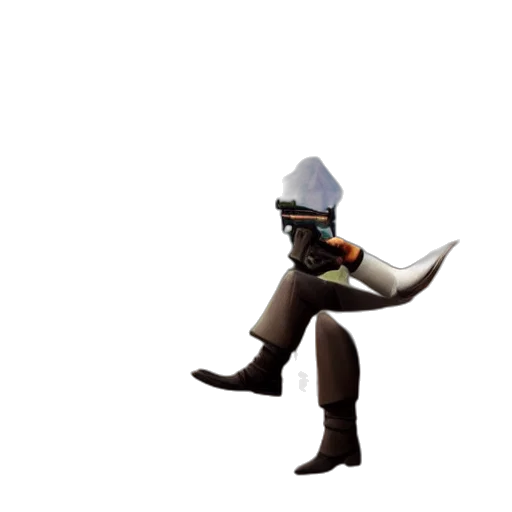 staff, weapon, hat, robot, concept art, 3d render, pixel art, dark transparent PNG cut-out