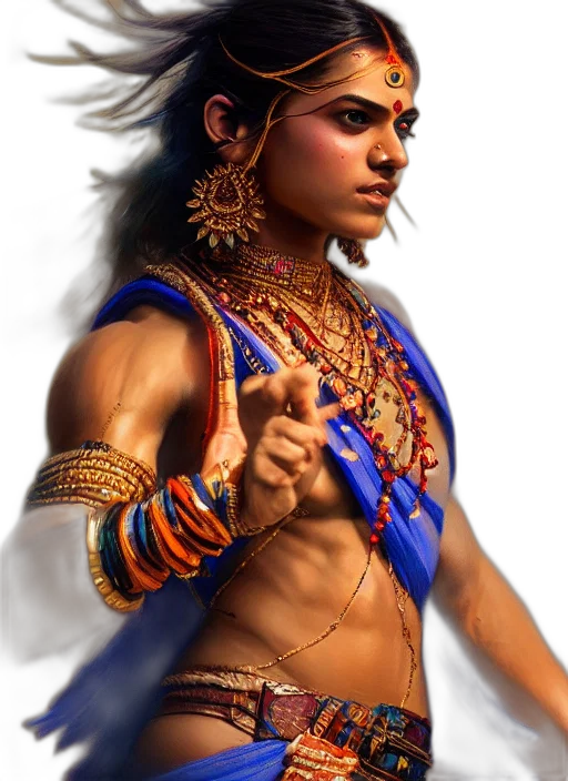 jewelry, staff, photorealistic, concept art, fantasy art, 3d render, muscular, hindu transparent PNG cut-out