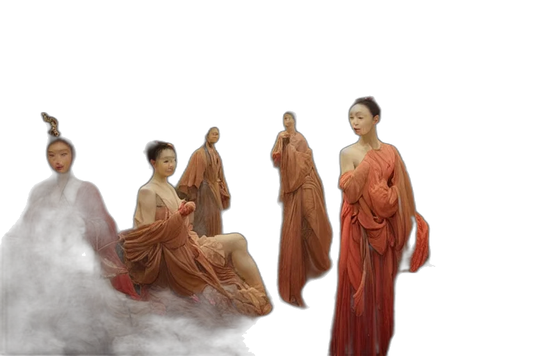 dress, staff, oil painting, concept art transparent PNG cut-out