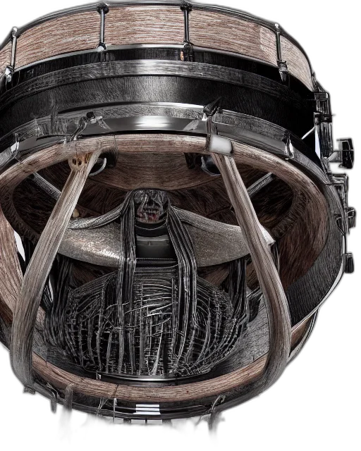 mask, crown, hair, robot, photo, realistic, drum, kit transparent PNG cut-out