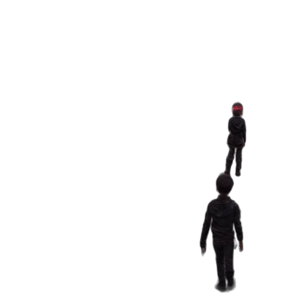 robot, staff, umbrella, mask, 3d render, concept art, pixel art, comic book art transparent PNG cut-out