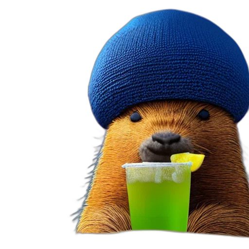 hat, animal, food, 3d render transparent PNG cut-out