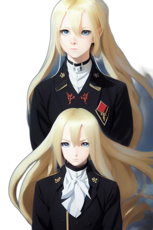 crown, staff, face, jacket, anime, concept art, pixel art, fantasy art transparent PNG cut-out