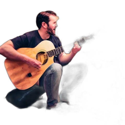 photorealistic, concept art, watercolor, cartoon, everyone, singing, playing, guitar transparent PNG cut-out