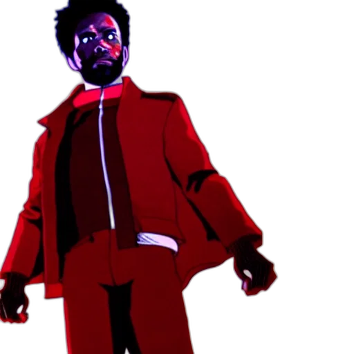 jacket, staff, robot, 3d render transparent PNG cut-out