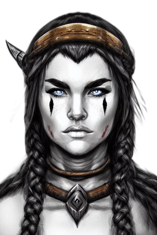 face, fantasy art, concept art, comic book art transparent PNG cut-out