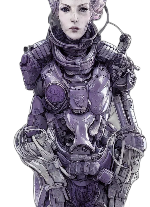 robot, face, weapon, concept art, cyberpunk, comic book art, fantasy art, outer space transparent PNG cut-out