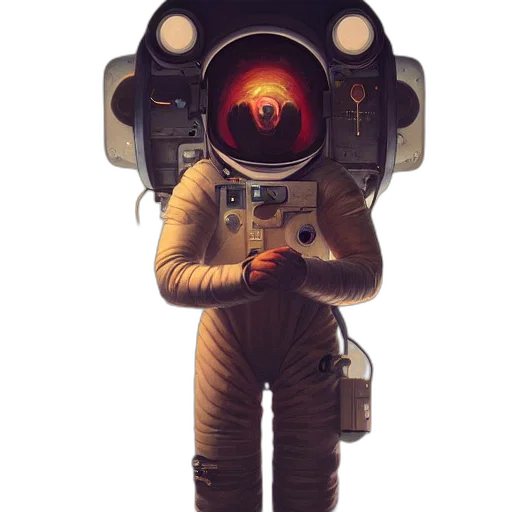 robot, mask, staff, face, concept art, pixel art, comic book art, fantasy art transparent PNG cut-out