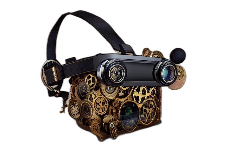 weapon, mask, jewelry, staff, cyberpunk, 3d render, concept art, photorealistic transparent PNG cut-out