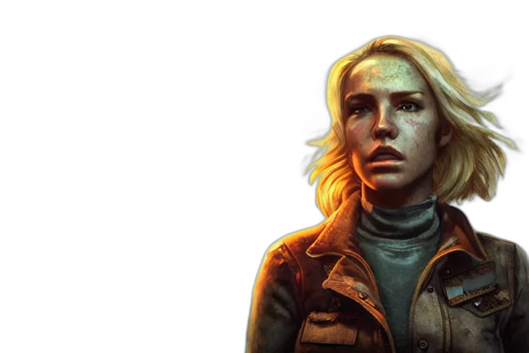 jacket, face, concept art, comic book art transparent PNG cut-out