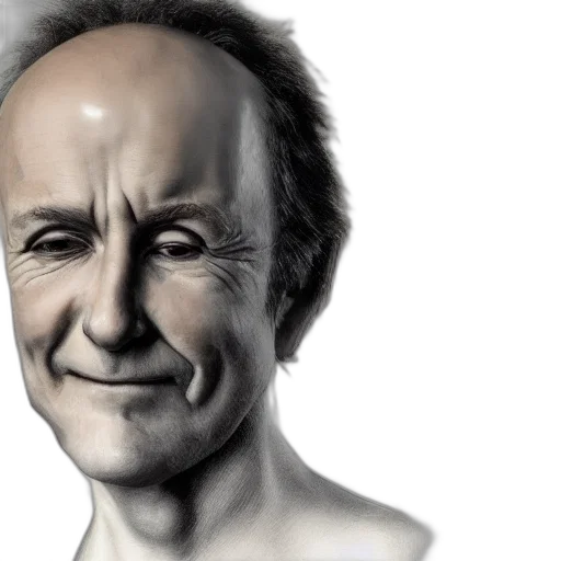 face, photorealistic, cartoon, concept art, 3d render, johnathan, banks, michael transparent PNG cut-out