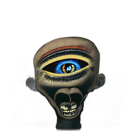 mask, face, staff, creature, concept art, 3d render, fantasy art, photorealistic transparent PNG cut-out
