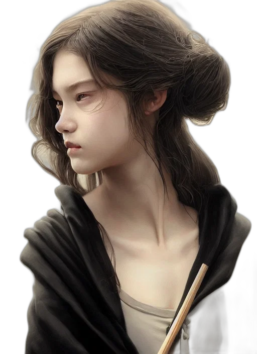 face, hair, jacket, crown transparent PNG cut-out