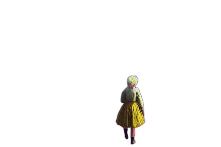 dress, jacket, hat, creature, pixel art, concept art, 3d render, anime transparent PNG cut-out