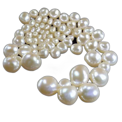 jewelry, crown, 3d render, melting, pearls transparent PNG cut-out